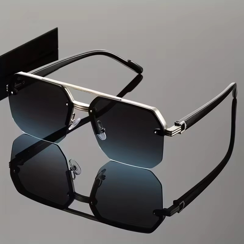 Hindfield Sonnenbrille Aviator, randlos, Metall, Unisex, Mehrfarbig - Bild 1