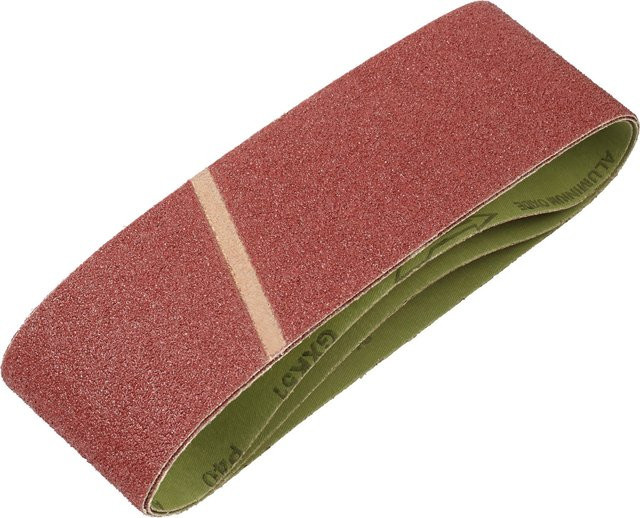 LUX-TOOLS Schleifband Classic für Holz und Metall, Körnung K40, Breite: 7,5 cm, Länge: 53,3 cm, Farbe: Rot - Bild 1