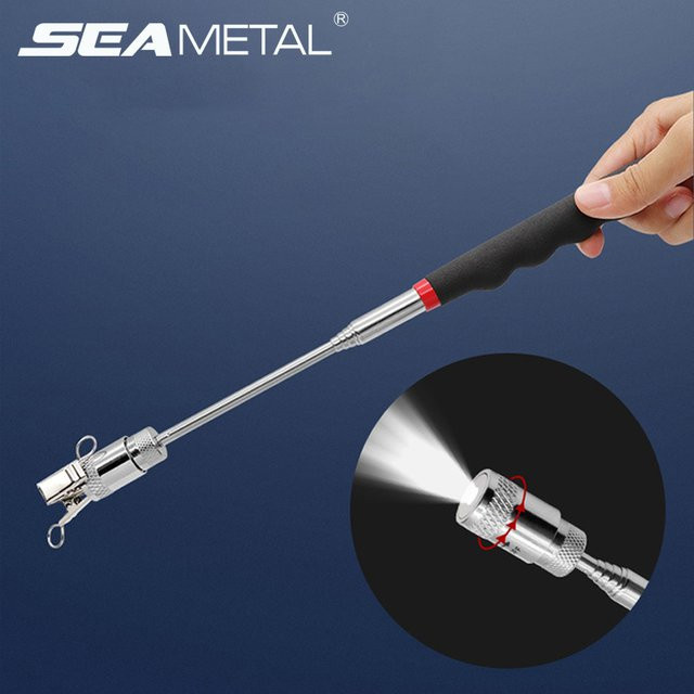 SEAMETAL Teleskop-Magnet-Stiftpflücker, tragbarer und ausziehbarer Mini-Magnetstab zum Aufnehmen von Muttern, Bolzen und Handwerkzeugen - Bild 1