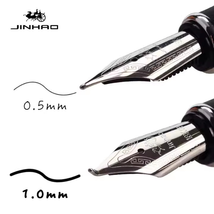 Jinhao X750 Füllfederhalter aus Metall mit 18 Karat vergoldeter Spitze und 0,5 mm Feder für Business und Büro - Bild 3