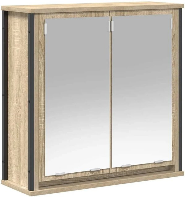 vidaXL Bad-Wandschrank mit Spiegel in Sonoma-Eiche, B/T/H: 60 x 21 x 60 cm - Bild 1