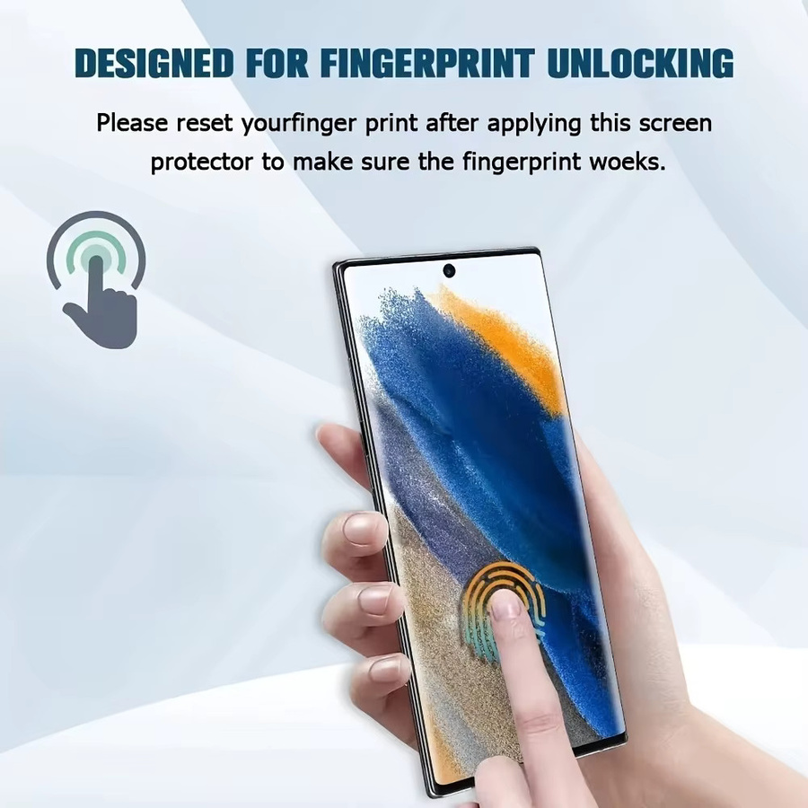 4er-Pack Samsung Displayschutzfolie aus gehärtetem HD-Glas, transparent, passend für Galaxy S25 Ultra, S24 Ultra, S23, S22 Plus sowie Note 20, 10, 9, S10, S9 Plus - Bild 2