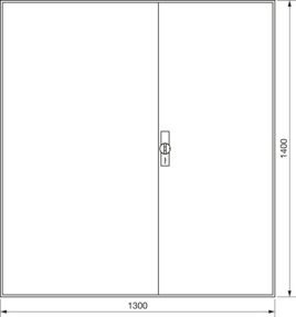 Hager Zählerschrank ZB55S Universal, B/H/T: 140 x 130 x 20,5 cm - Bild 1