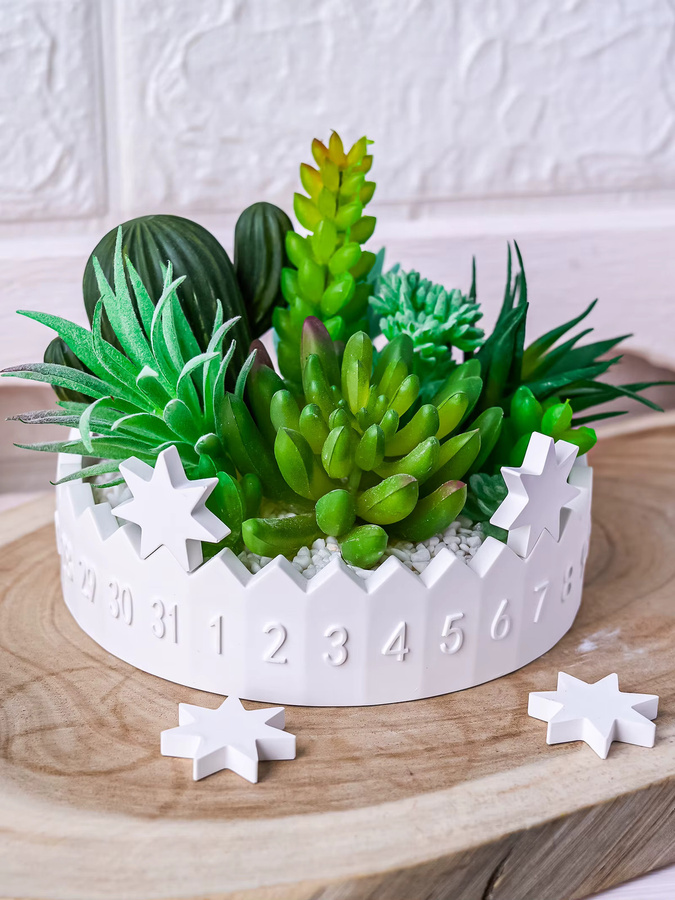 UDOCOOL Silikonform für DIY Ring Kalender Kerzenhalter und Deko-Objekte in Weiß - Bild 2