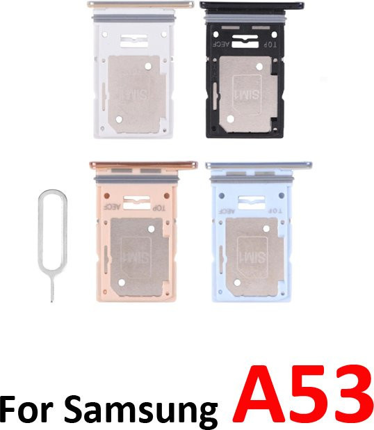 Samsung Galaxy A53 5G SIM-Kartenhalter und Micro-SD-Kartensteckplatz Schublade in Schwarz oder Blau - Bild 1