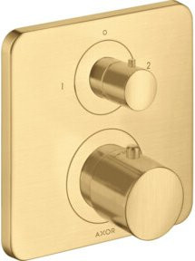 Hansgrohe Axor Citterio M Unterputz-Thermostatset für Dusche mit Ab- und Umstellventil in Brushed Brass Gold - Bild 1
