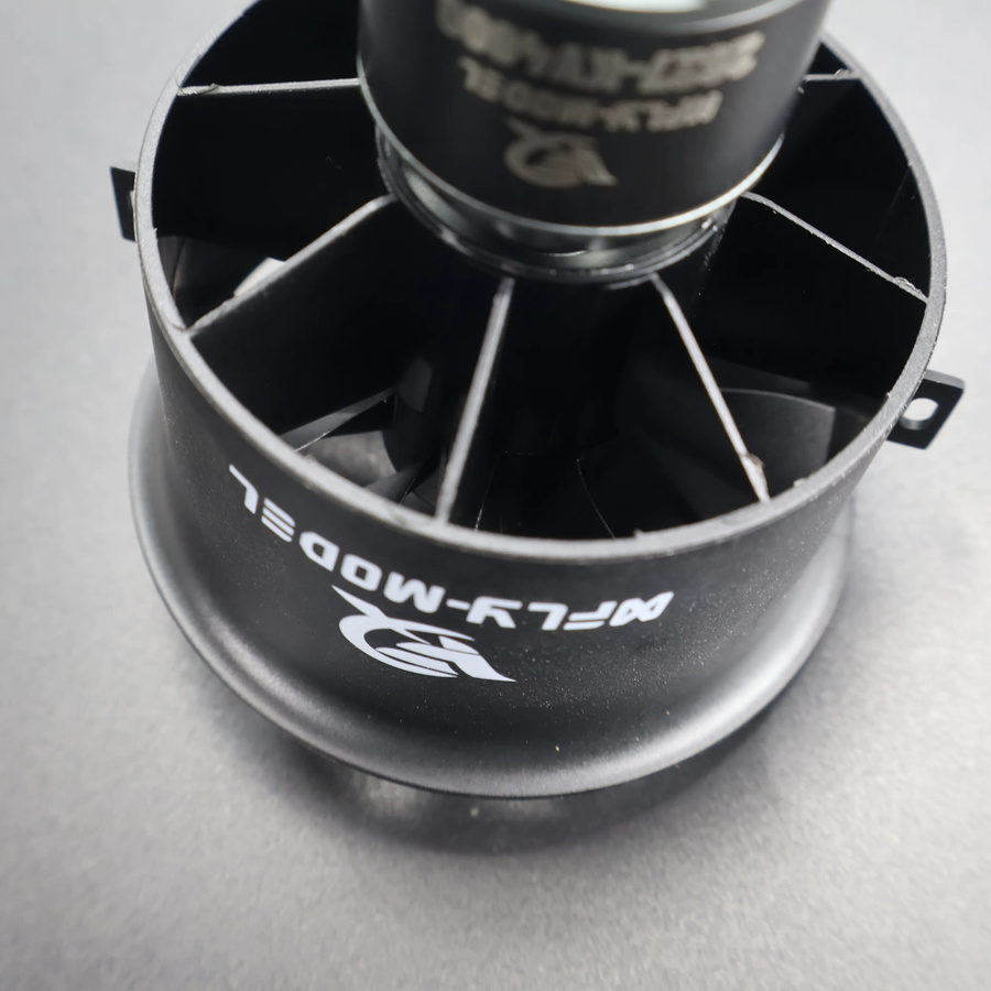 Xfly Model Edf 50 mm 12-Blatt-Culvert-Netzteil 2627-Kv4600 4 s externer rotierender bürstenloser Motor für Jet-Flugzeug-DIY-Lüfter, Schwarz - Bild 3