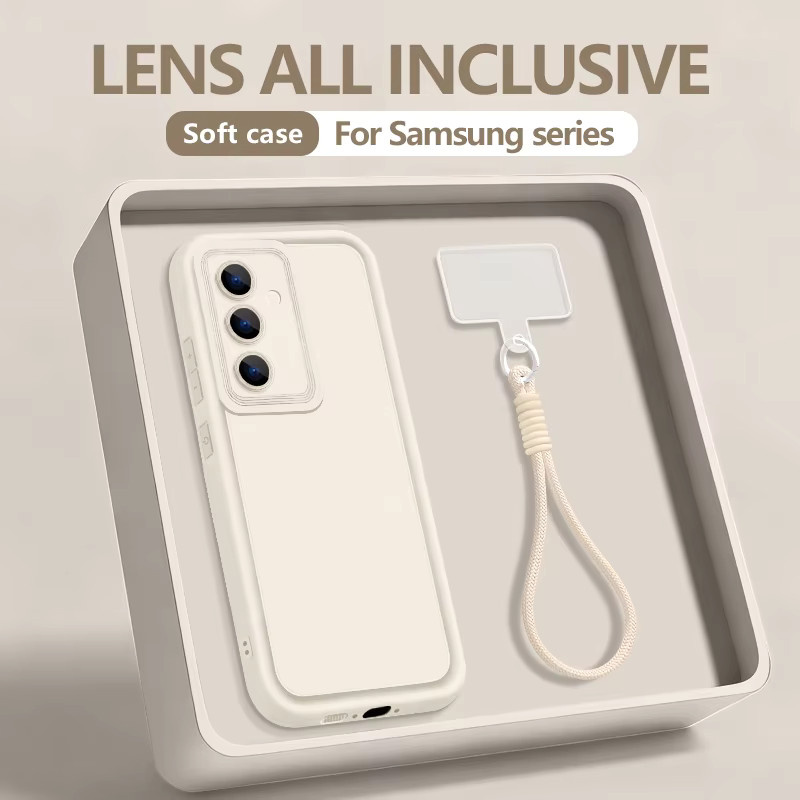 Weiche TPU-Handyhülle mit Trageschlaufe für Samsung Galaxy S25 S24 S23 S22 Ultra Plus FE A56 A55 A54 A37 A36 A27 A26 A17 A16 A16 in Rot - Bild 2
