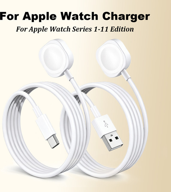 Magnetisches kabelloses Ladegerät für Apple Watch mit USB-A Anschluss, tragbare Schnellladestation für iWatch Serie 11 bis 5 - Bild 1