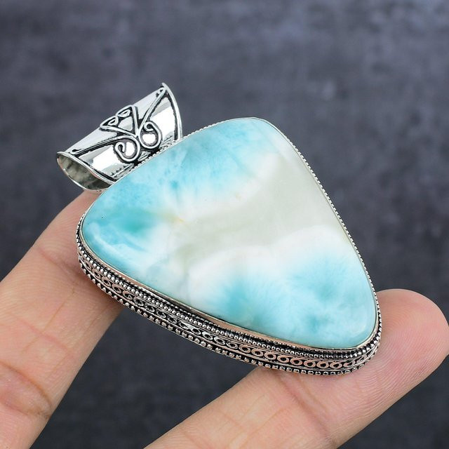 Madonnajewels Anhänger Larimar, 925 Silber, Damen - Bild 1