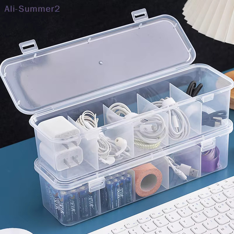 Transparenter Datenkabel-Organizer aus Kunststoff mit Deckel und mehreren Fächern zur Staubschutz-Klassifizierung für Büro und Zuhause - Bild 2