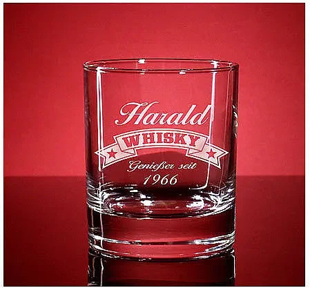 Whiskyglas Islande Tumbler mit Gravur, transparent, 300 ml