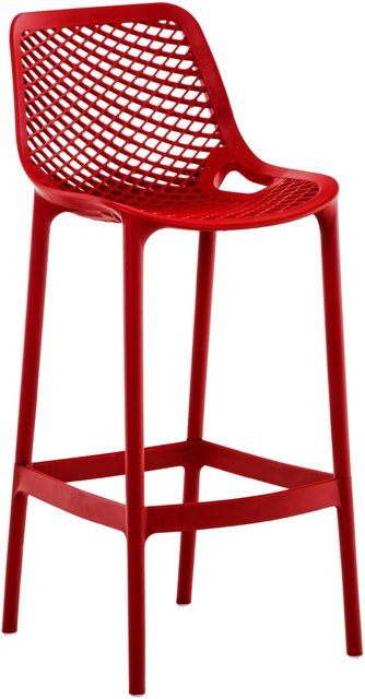 CLP Outdoor Barhocker Air in Rot für Garten, Balkon und Terrasse - Bild 1