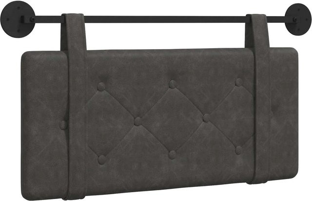 vidaXL Wandmontiertes Polsterpaneel aus Kunstleder in Schwarz und Grau, B/H: 90 x 55 cm - Bild 1