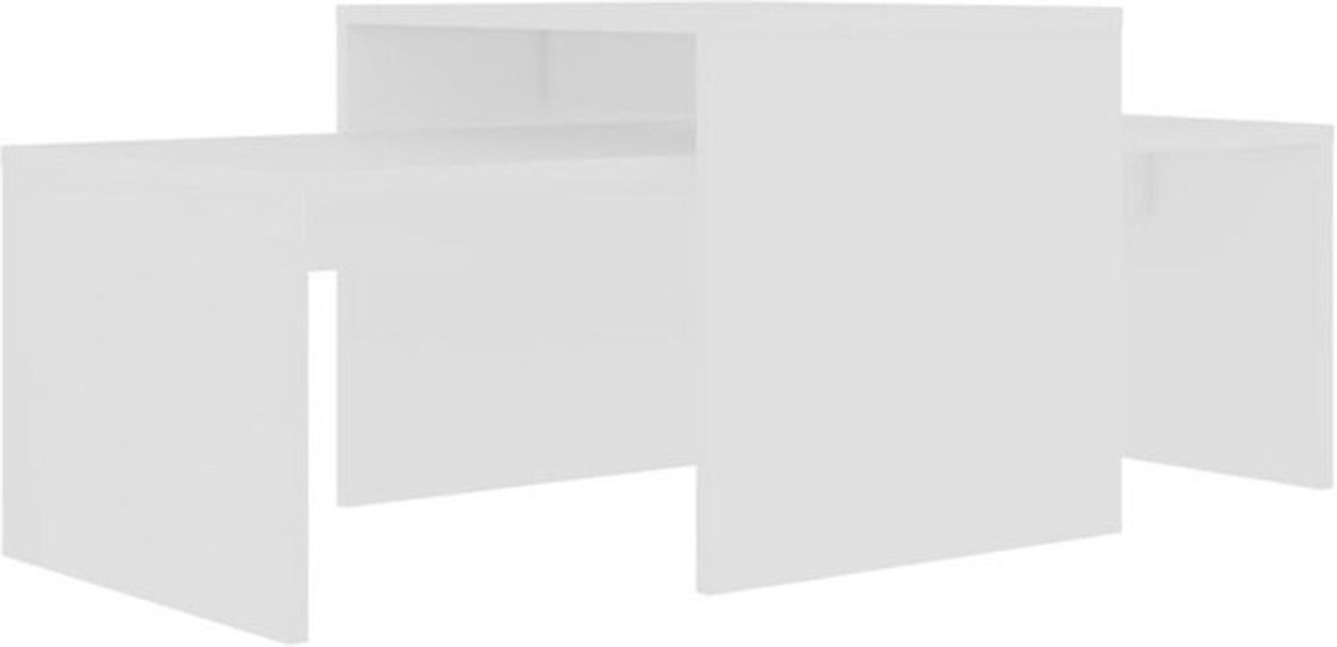 Vidaxl Satztisch Set Weiß aus Holzwerkstoff, Rechteckig und Modern, B/T/H: 100 x 48 x 40 cm - Bild 1