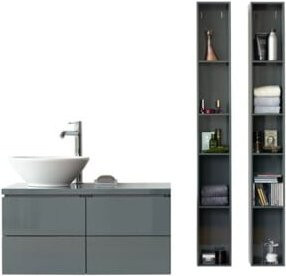Duravit Aufsatzwaschbecken Bacino in Weiß, rund aus Keramik mit Überlauf und Hahnloch, Durchmesser: 42 cm - Bild 1
