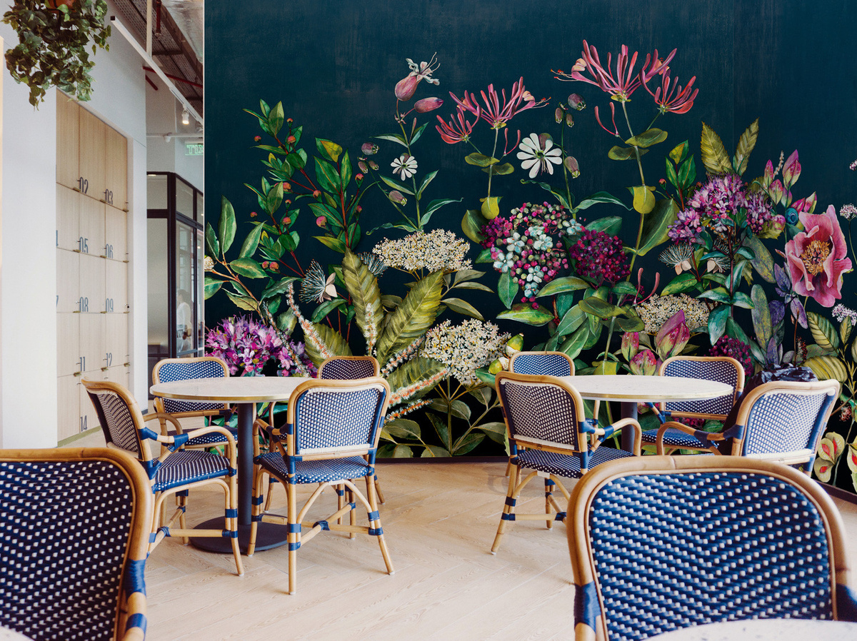 Coordonné Mural Wild Floral Day Wandtapete mit botanischem Blumenmuster in Blau und Multicolour - Bild 1