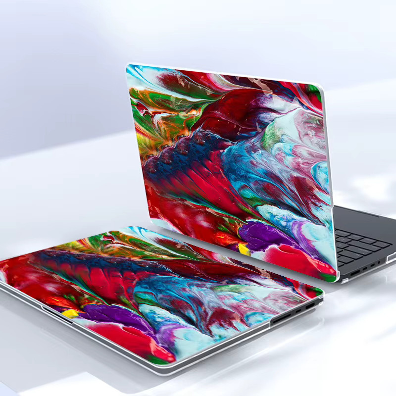 Stoßfeste Laptop-Schutzhülle mit Marmor-Ölgemälde-Design für Apple MacBook Air 13.3 Zoll und MacBook Pro 13.3 Zoll in Multicolour - Bild 2