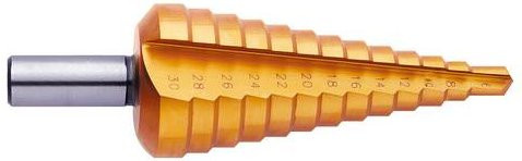 Exact 05353 HSS Stufenbohrer mit TiN-Beschichtung in Gold, Gesamtlänge: 107 mm - Bild 1