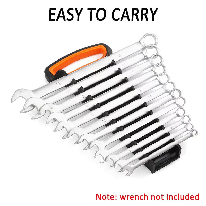 Schlüssel Organizer aus Kunststoff in Schwarz zur Lagerung von Steckdosen, Schraubenschlüsseln und Torx-Schlüsseln - Bild 4