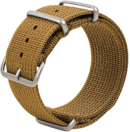 Zenzone Uhrenarmband Nylon, geflochten, Silber, Unisex, 20mm - Bild 1