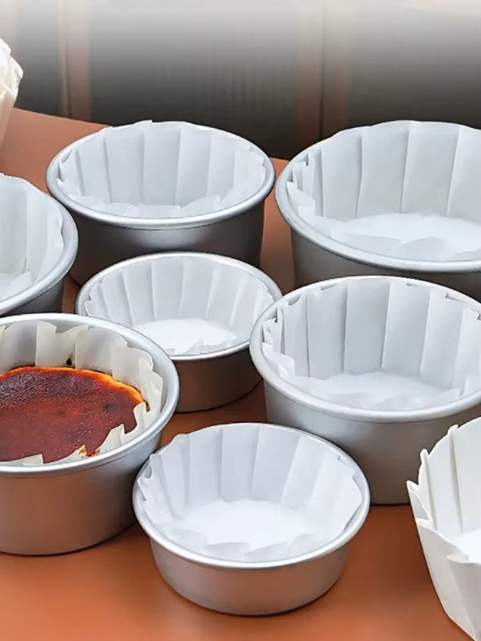 50 Stück Ölbeständige Backpapiere für Kuchen und Cupcakes, Einweg Backpapier in Weiß - Bild 6