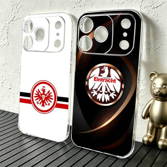 Eintracht Frankfurt Handyhülle aus transparentem Silikon für iPhone 11 bis iPhone 17 Pro Max Plus und Mini - Bild 1