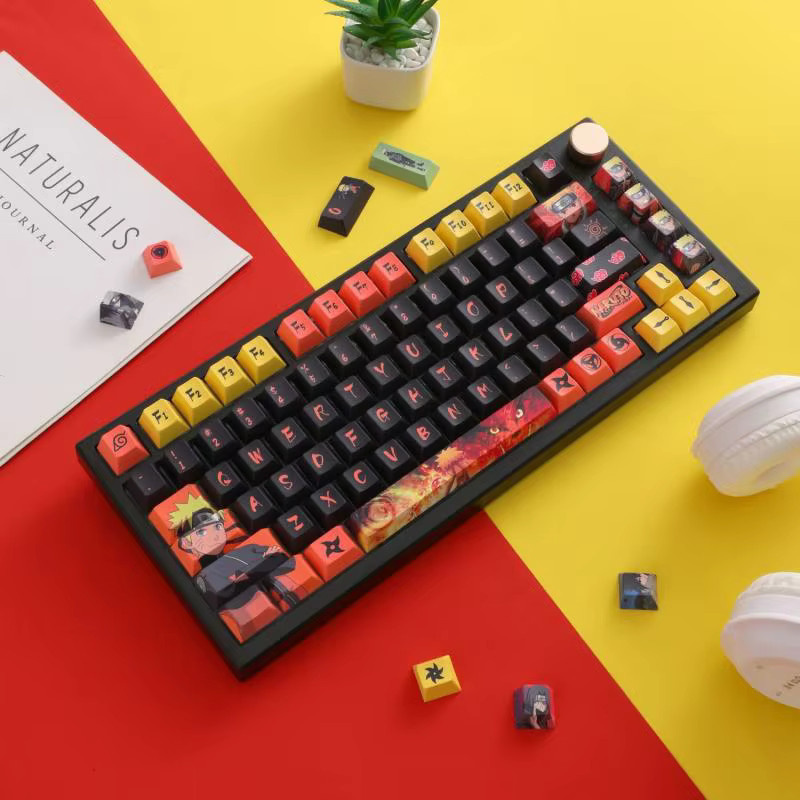 Bandai Naruto Tastaturkappe Uzumaki Naruto Cartoon Design in Transparent Multicolour für mechanische Tastaturen - Bild 2