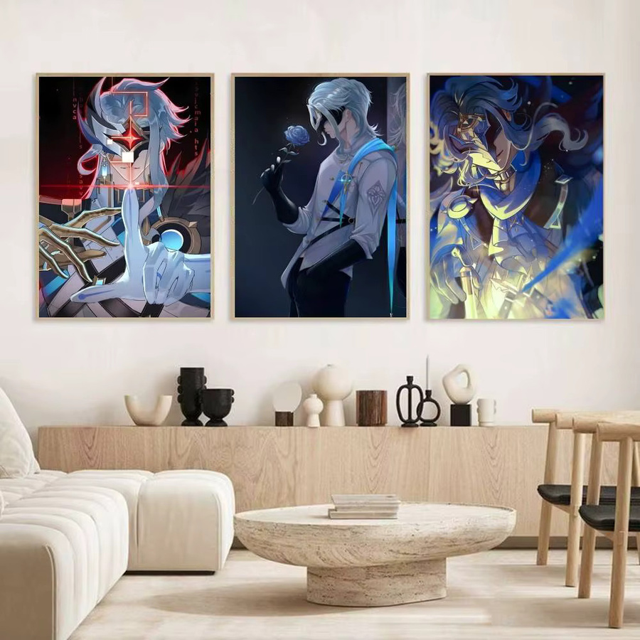 Selbstklebender Papierdruck Genshin Impact Dottore Kunstposter für Wohnzimmer und Schlafzimmer, Mehrfarbig - Bild 3