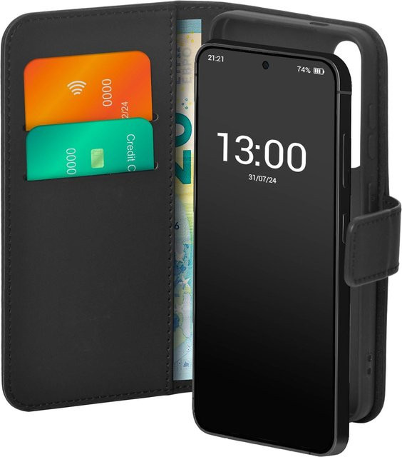 Samsung Galaxy S24 Case Wallet Stand in Schwarz - Bild 1