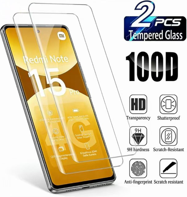 Xiaomi HD Displayschutz aus gehärtetem Glas für Redmi Note 15 Pro 14 5G 13 Pro 12 Pro 11 Pro transparent - Bild 1