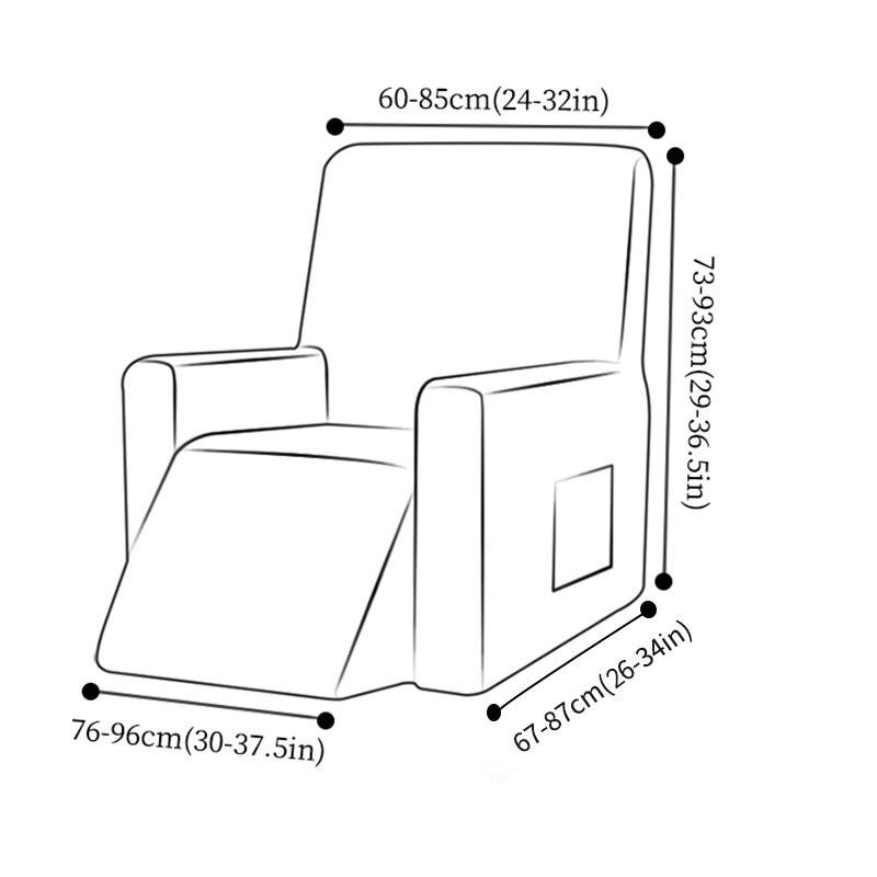 S-EMIGA Stretch-Schonbezug für Liegestühle und Sessel mit Seitentasche, hellblau, rutschfest, Jacquard-Design - Bild 2