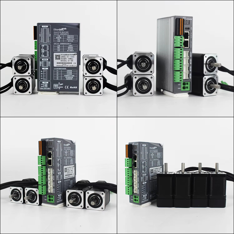 Lichuan Ethercat 4-Achsen-Nema17-Schrittmotor mit geschlossenem Regelkreis und Treiber CL57E-4A in Schwarz - Bild 3