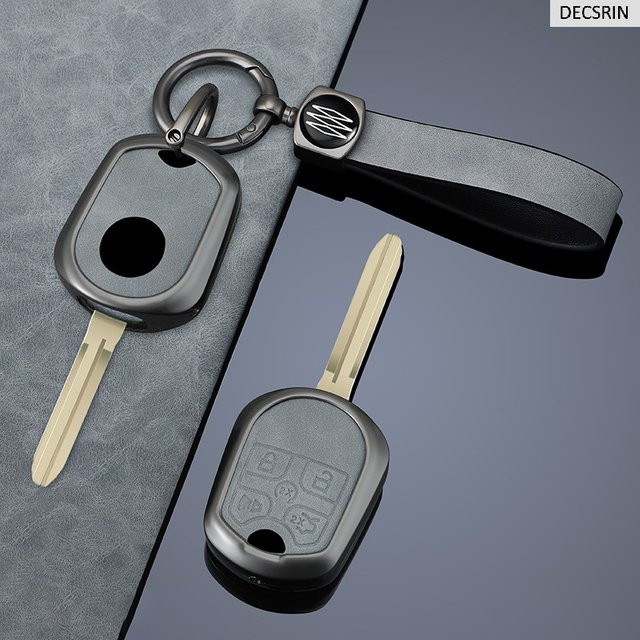 DECSRIN Autoschlüssel Abdeckung Shell Fob für Ford Edge Explorer Ranger Expedition Mustang Escape Taurus Flex Focus Fusion, Schwarz - Bild 1