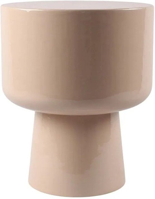 Beistelltisch Faleny von Vente-unique in Beige mit Metallgestell und quadratischer Form, Höhe: 38 cm, Breite: 38 cm, Tiefe: 45,5 cm - Bild 1