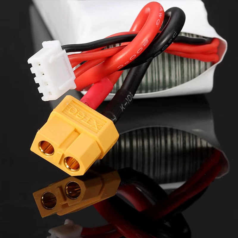 YTBNA LiPo Akku 11,1 V 2200mAh 3S 25C mit XT60 Stecker in Weiß für RC Hubschrauber, Flugzeuge, Quadcopter und Autos - Bild 2