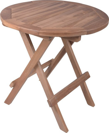 Beistelltisch LUANG von Garden Pleasure aus achteckigem Teak-Holz in Braun