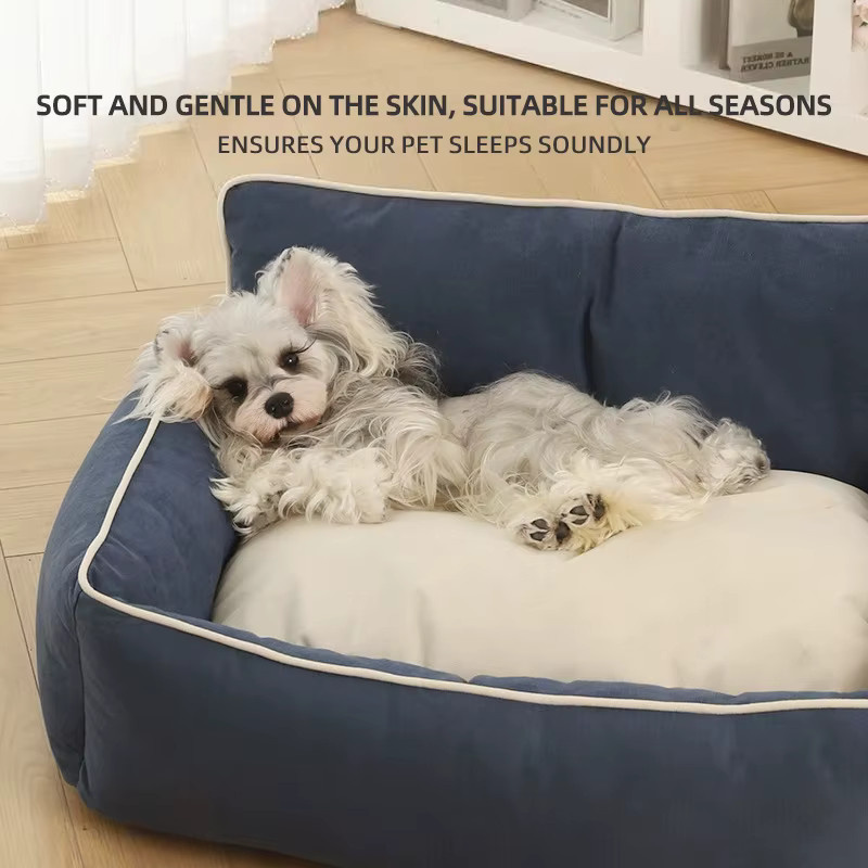 HOOPET Hundebett Schlafmatte für alle Jahreszeiten in Blau mit waschbarem Bezug - Bild 2