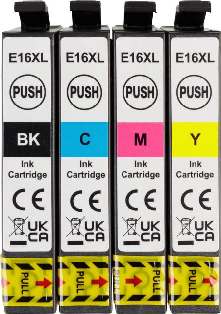 CRELANDO Druckerpatronen Multipack 16XL für Epson in Schwarz, Gelb und Multicolor - Bild 1