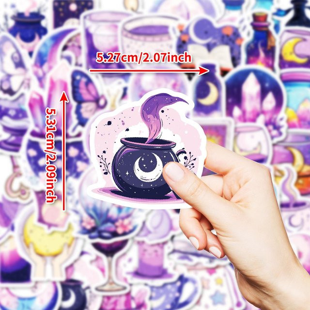 50 Magische Fantasy Mond Graffiti Aufkleber Dekoration - Bild 1