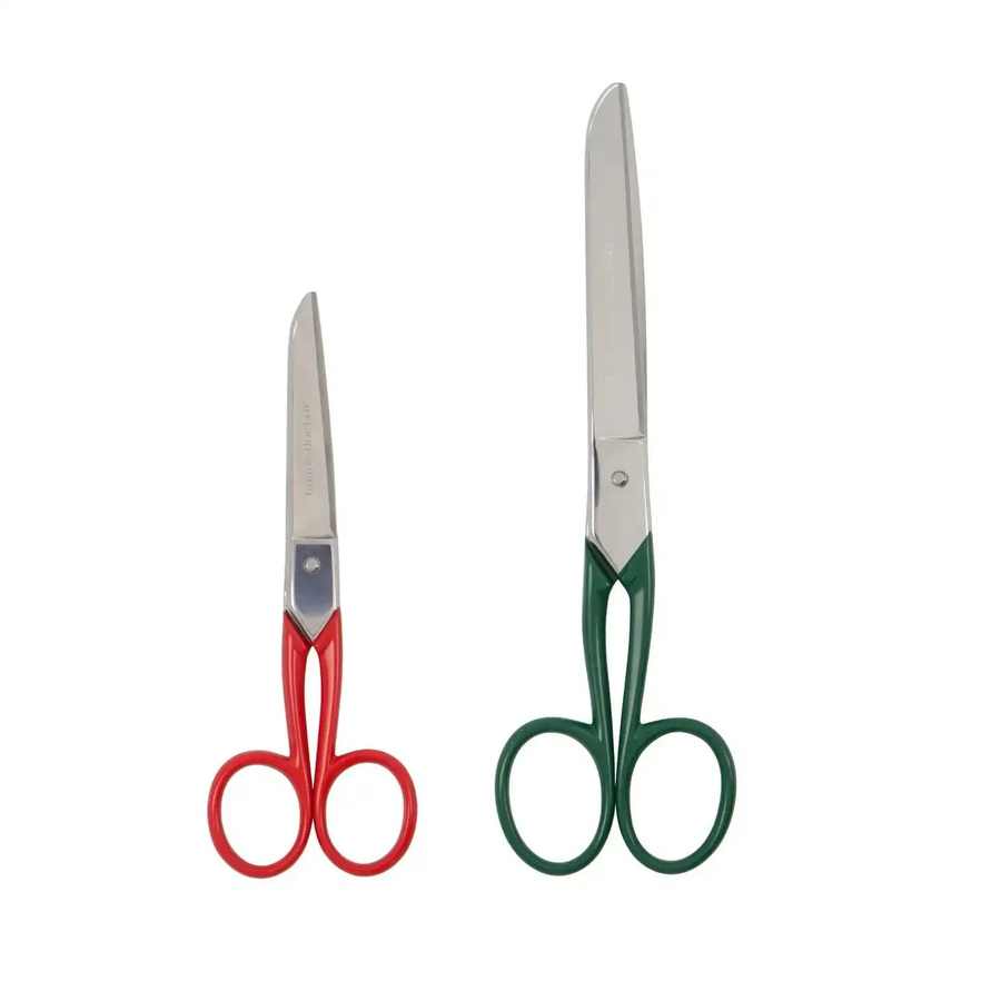 House Doctor Scherenset aus Edelstahl in Rot und Grün, 2er-Set, Länge: 20,5 cm - Bild 1