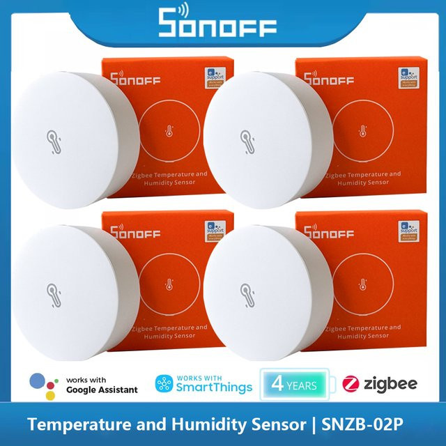 SONOFF SNZB 02P ZigBee Smart Temperatursensor und Feuchtigkeitsdetektor in Weiß, kompatibel mit eWeLink, Alexa und Google Assistant - Bild 1