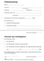 RNK Verlag Urlaubsantrag Notizbuch in A5, Gelb-Weiß - Bild 1