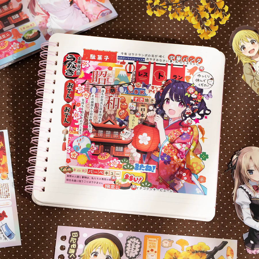 20 Blatt Kawaii Manga-Mädchen Ausgestanzte Aufkleber für dein DIY Tagebuch und Scrapbook in Multicolour - Bild 3