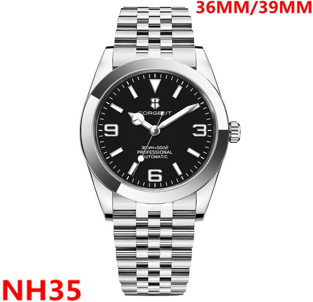 Corgeut Armbanduhr, Automatik, Edelstahl, Saphirglas, 36 mm, Unisex - Bild 1