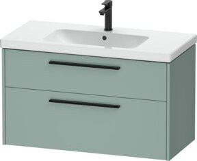 Duravit Waschtischunterschrank D-Code in Turquoise, B/T/H: 98,4 x 46,0 x 55,5 cm - Bild 1