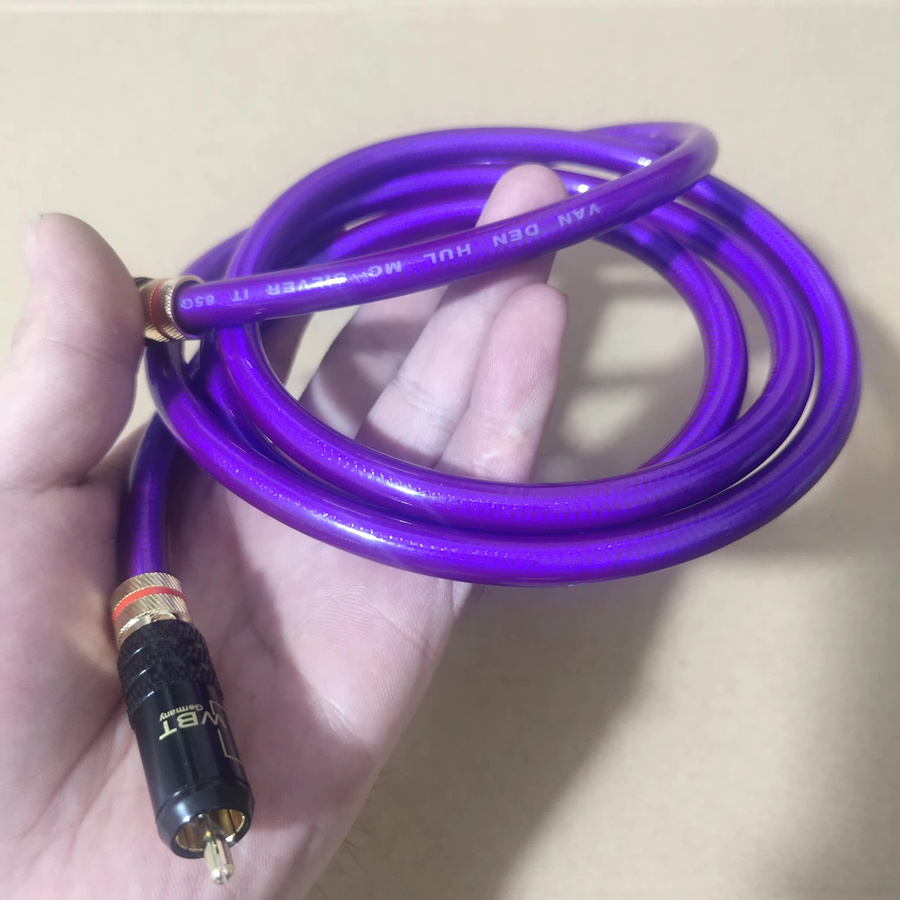 Van Den Hul VDH IT65G Digital Coaxial DAC SPDIF Kabel mit WBT-0144 RCA Steckern in Silber und Lila - Bild 3