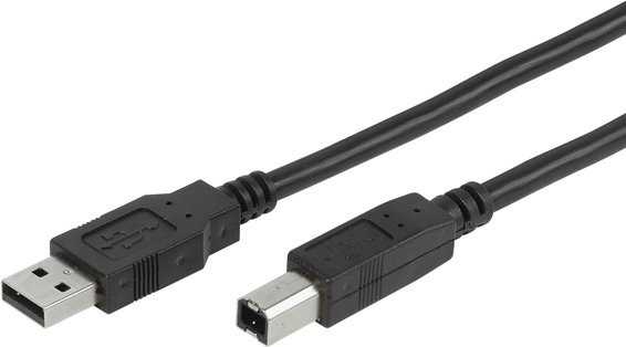 Vivanco USB 2.0 Verbindungskabel USB-A auf USB-A, Schwarz, Länge: 1,8 m - Bild 1