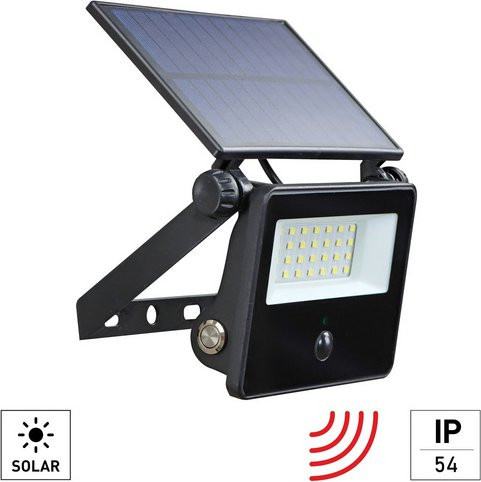 E2 Solar-Wandleuchte SEGIN mit Bewegungssensor, 10 W, Schwarz, B/H/T: 14,5 x 19,7 x 3,2 cm - Bild 1