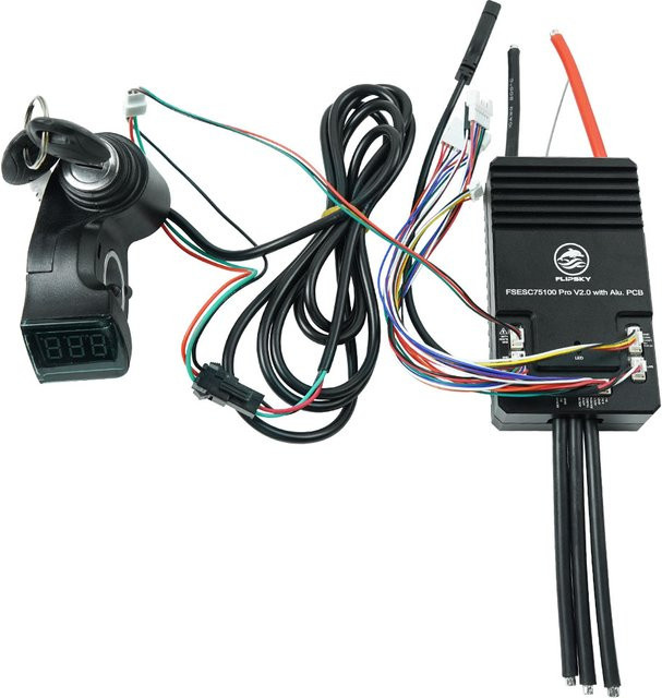 Flipsky 75100 Pro V2.0 VESC Geschwindigkeitsregler mit Aluminiumplatine in Schwarz für Elektro-Skateboards, Roller und E-Bikes - Bild 1